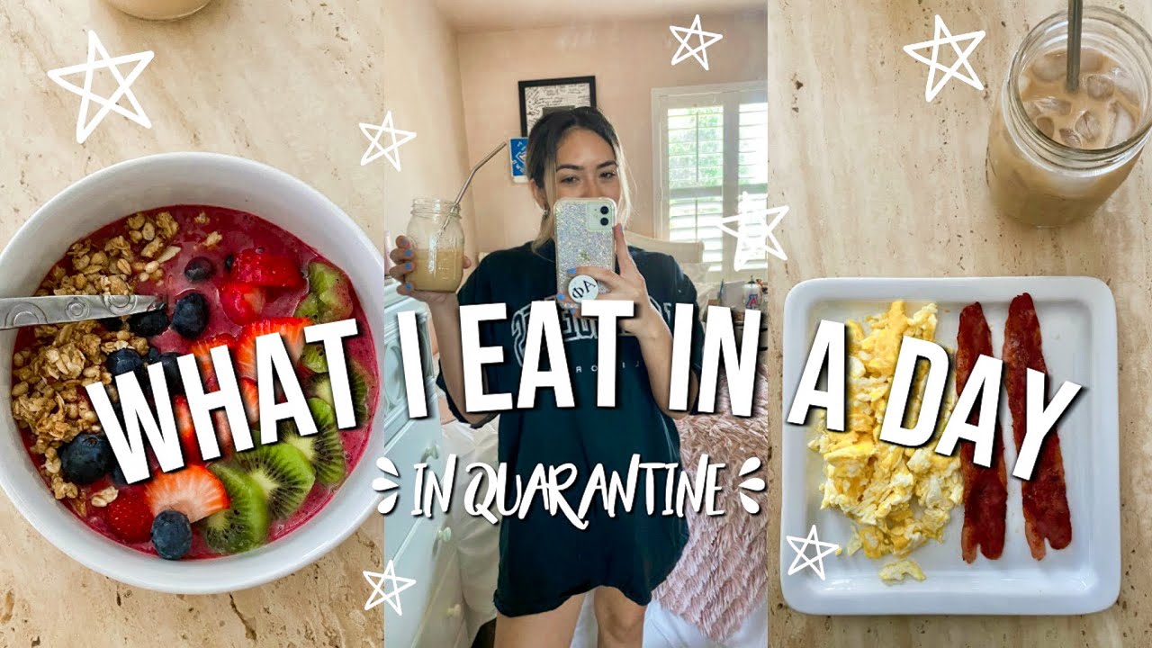 WHAT I EAT IN A DAY IN QUARANTINE!!