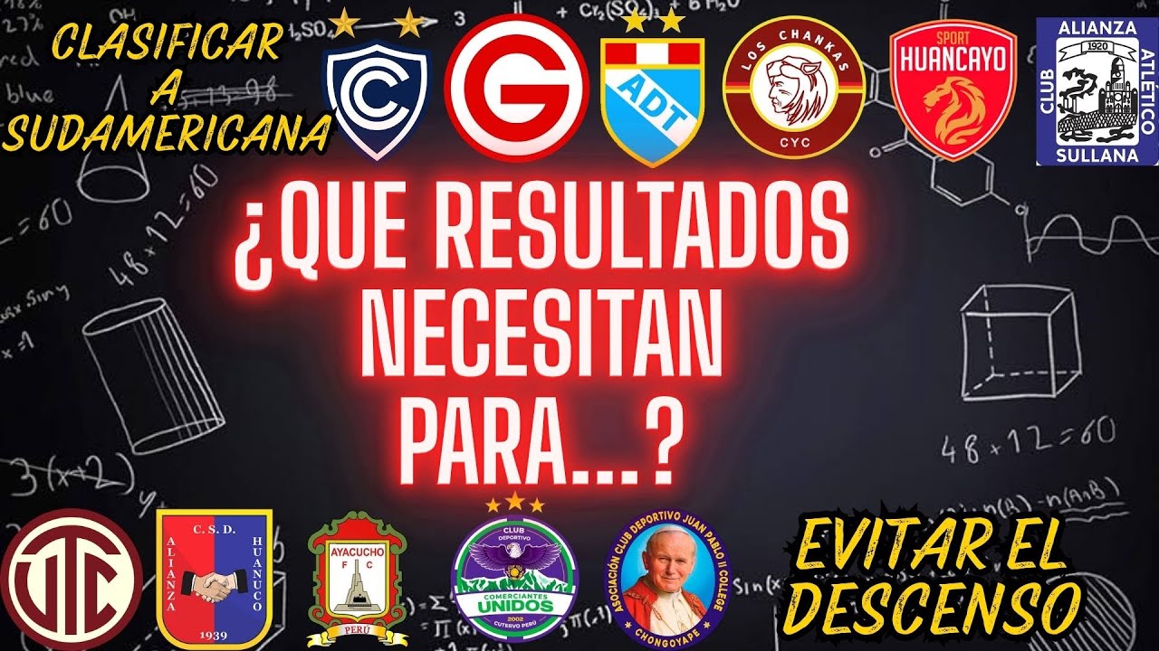Resultados que necesitan estos equipos para ir a Copa Sudamericana o evitar el descenso