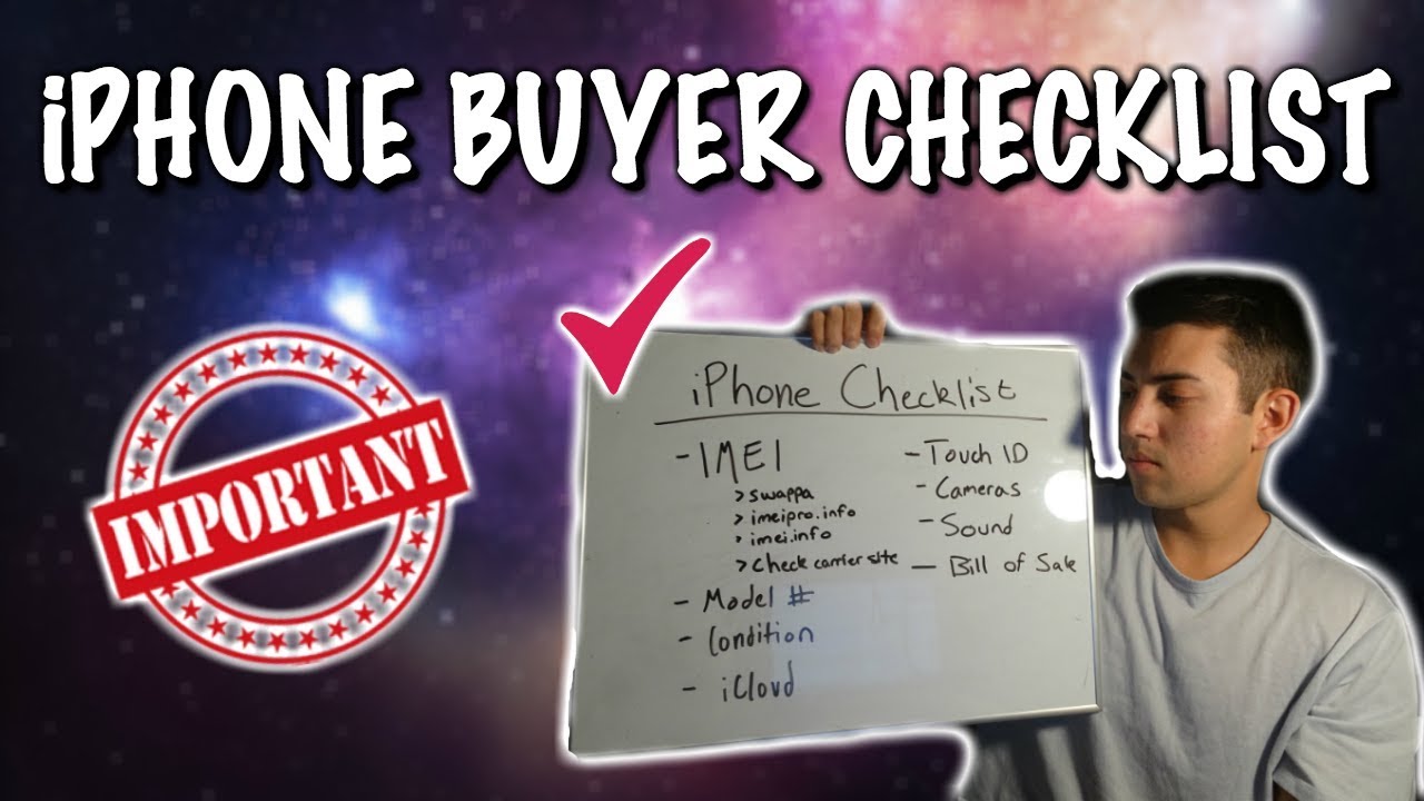 CHECKLIST FOR BUYING USED IPHONES