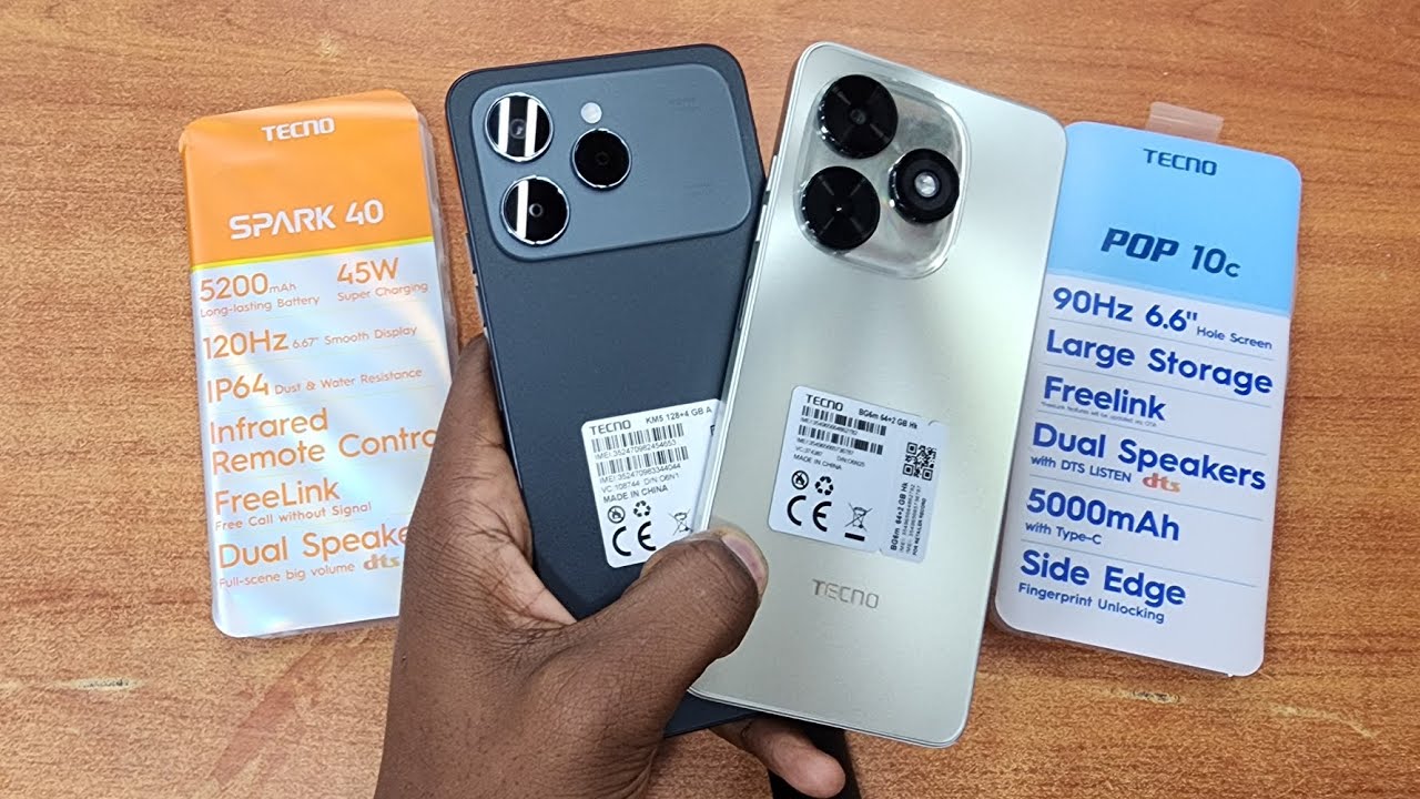 Tecno Spark 40 Review Vs Tecno POP 10C Review 2025