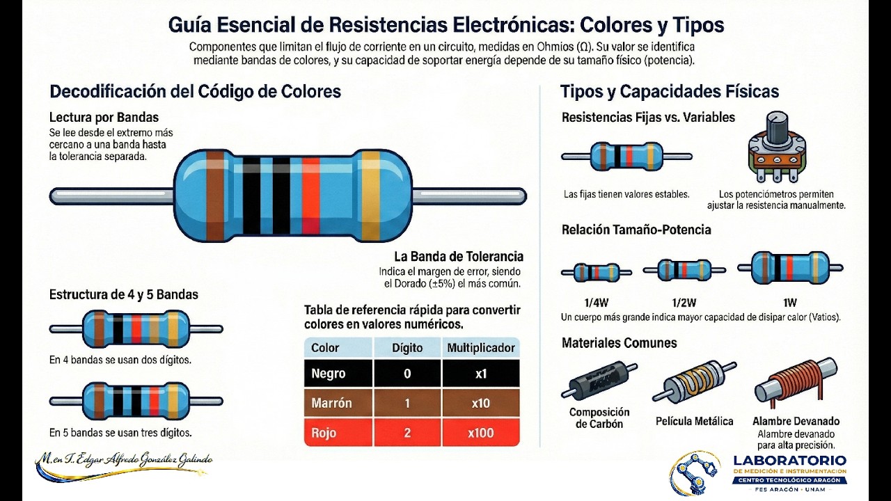Resistencias Electrónicas manual del Código de Colores y Valores