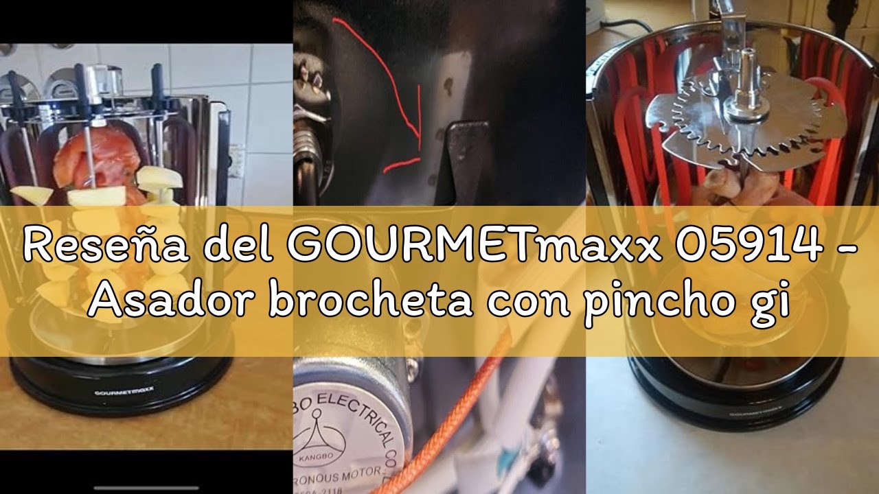 Reseña del GOURMETmaxx 05914 - Asador brocheta con pincho giratorio, 1400 W