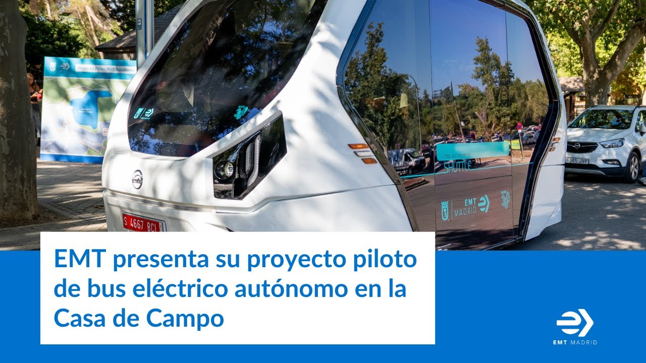 EMT presenta el proyecto piloto de su bus autónomo en la Casa de Campo