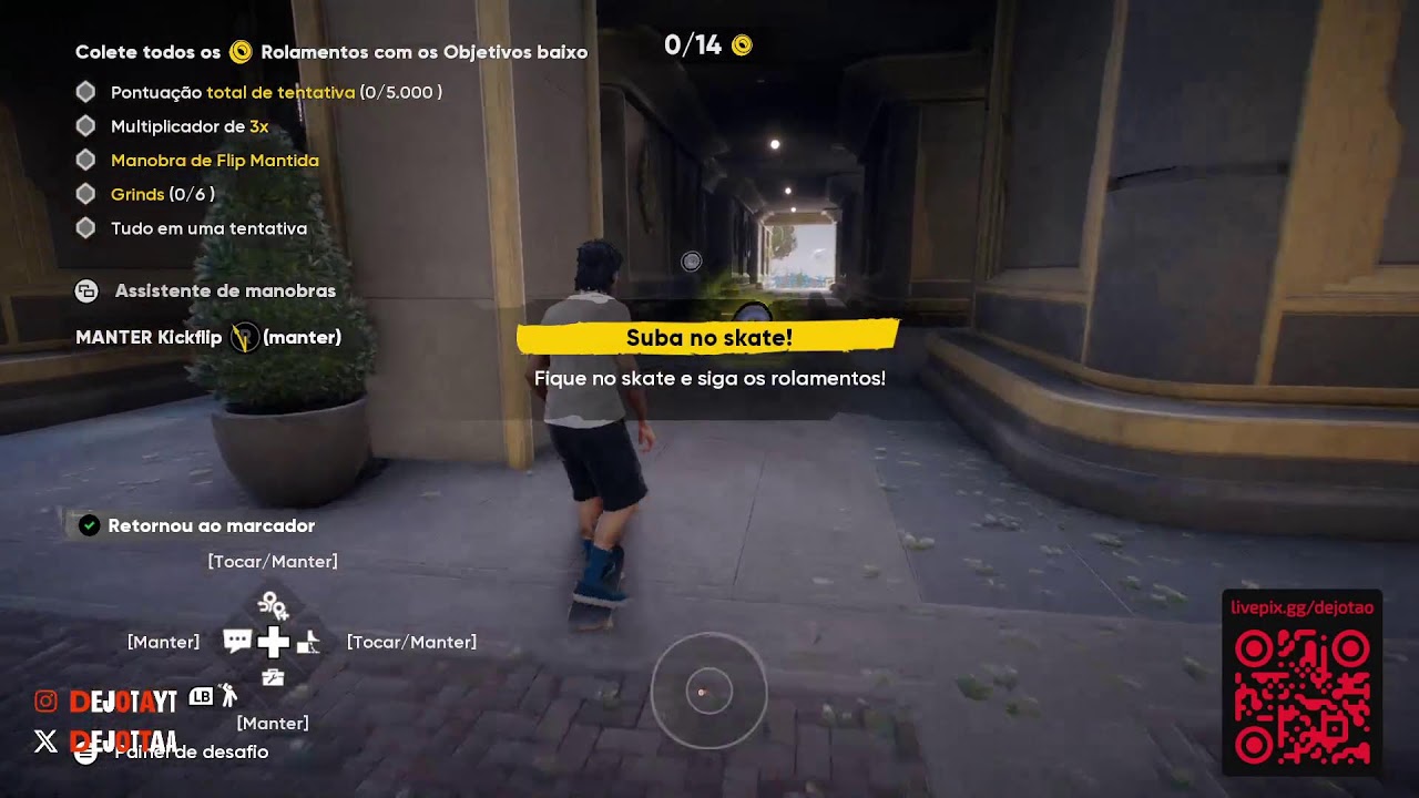 Live descontraida jogando skate.