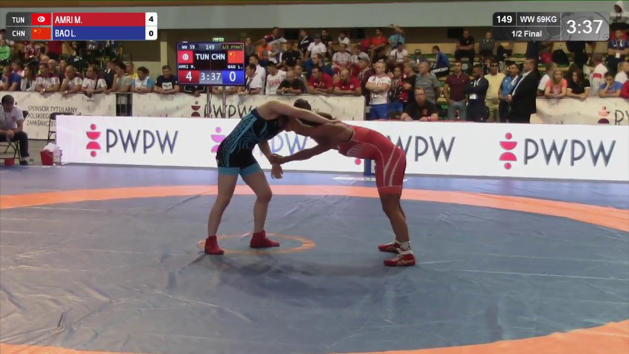 1/2 WW - 59 kg: M. AMRI (TUN) v. L. BAO (CHN)