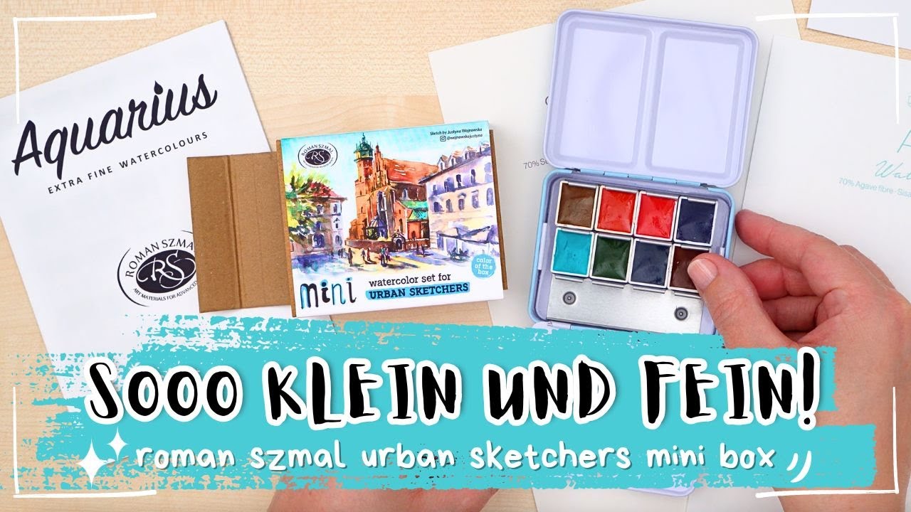 ✨🎨 ENDLICH: Roman Szmal Urban Sketchers Mini Box in DE - Aquarellfarben mit Honig - Review Deutsch