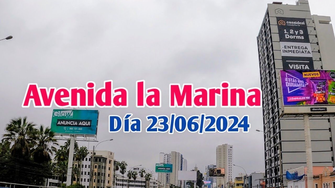 LIMA PERÚ 4K | UN RECORRIDO POR LA AV LA MARINA DESDE SAN MIGUEL HASTA MAGDALENA| DÍA 23/06/2024
