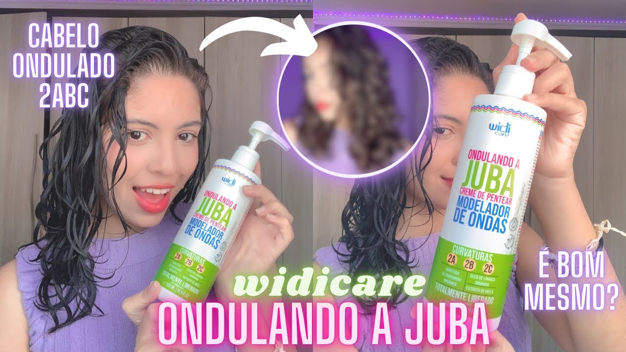 Testei o Creme ONDULANDO A JUBA DA WIDICARE no meu CABELO 2ABC | Evelyn ✨