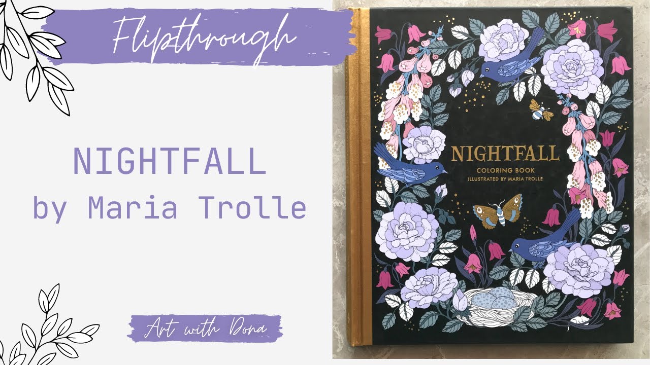Adult Coloring Book | Nightfall by Maria Trolle | Flipthrough