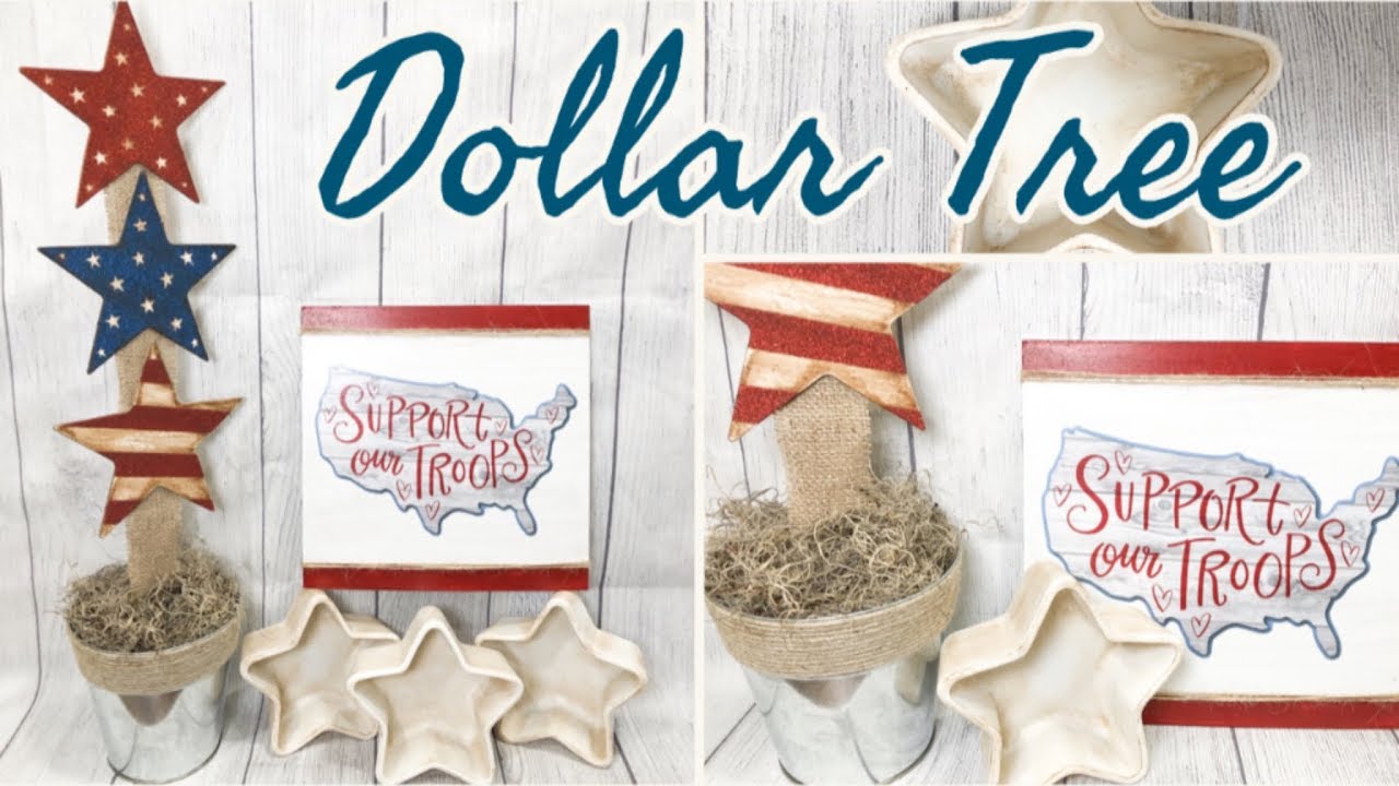 4TH OF JULY DIY DECOR | DOLLAR TREE DIY |  BUDGET DECOR