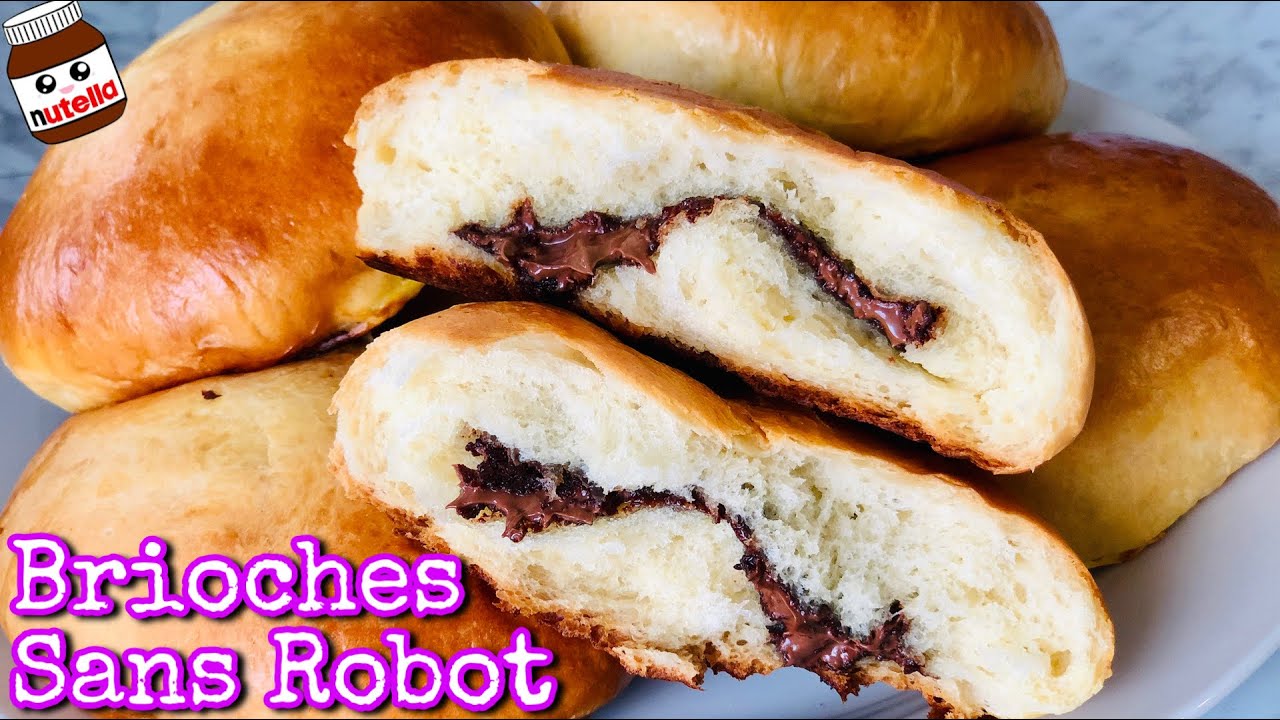 BRIOCHES EXTRA MOELLEUSES SANS ROBOT INRATABLES: Au yaourt et cœur Nutella.Très Facile! Deli Cuisine