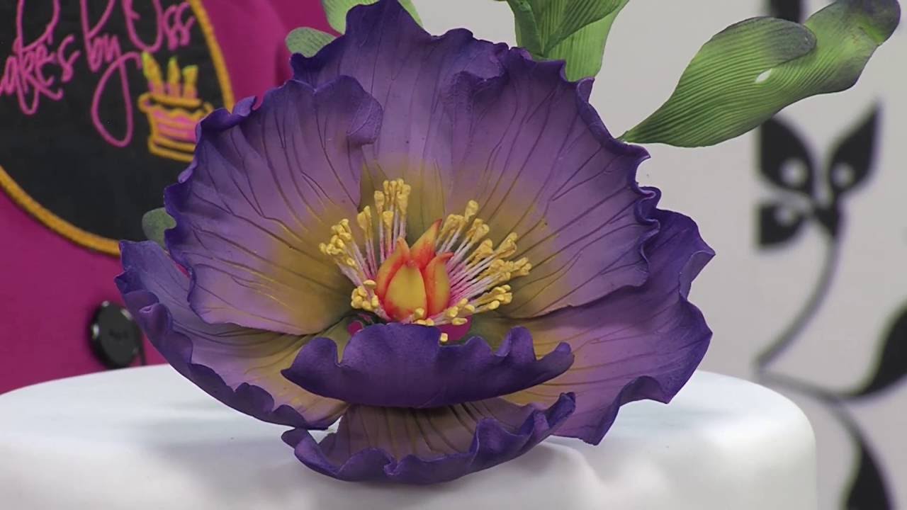 Como Hacer una Amapola de Fantasia en pasta de Azucar- Hogar Tv  por Juan Gonzalo Angel