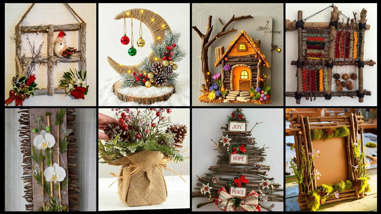 🎄Целостный декор для стен ручной работы, вдохновленный природой | Дерево в деревенском стиле, вет...