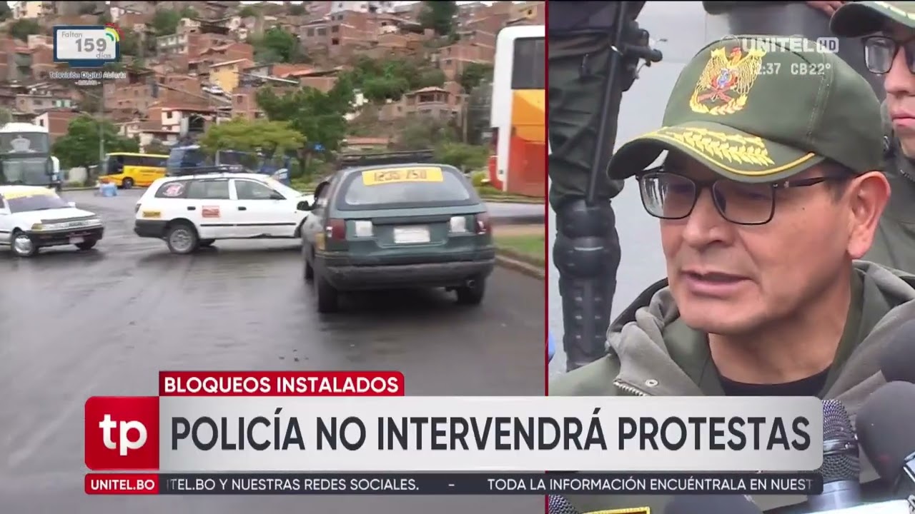 Policía no intervendrá las protestas y bloqueos, informó el subcomandante