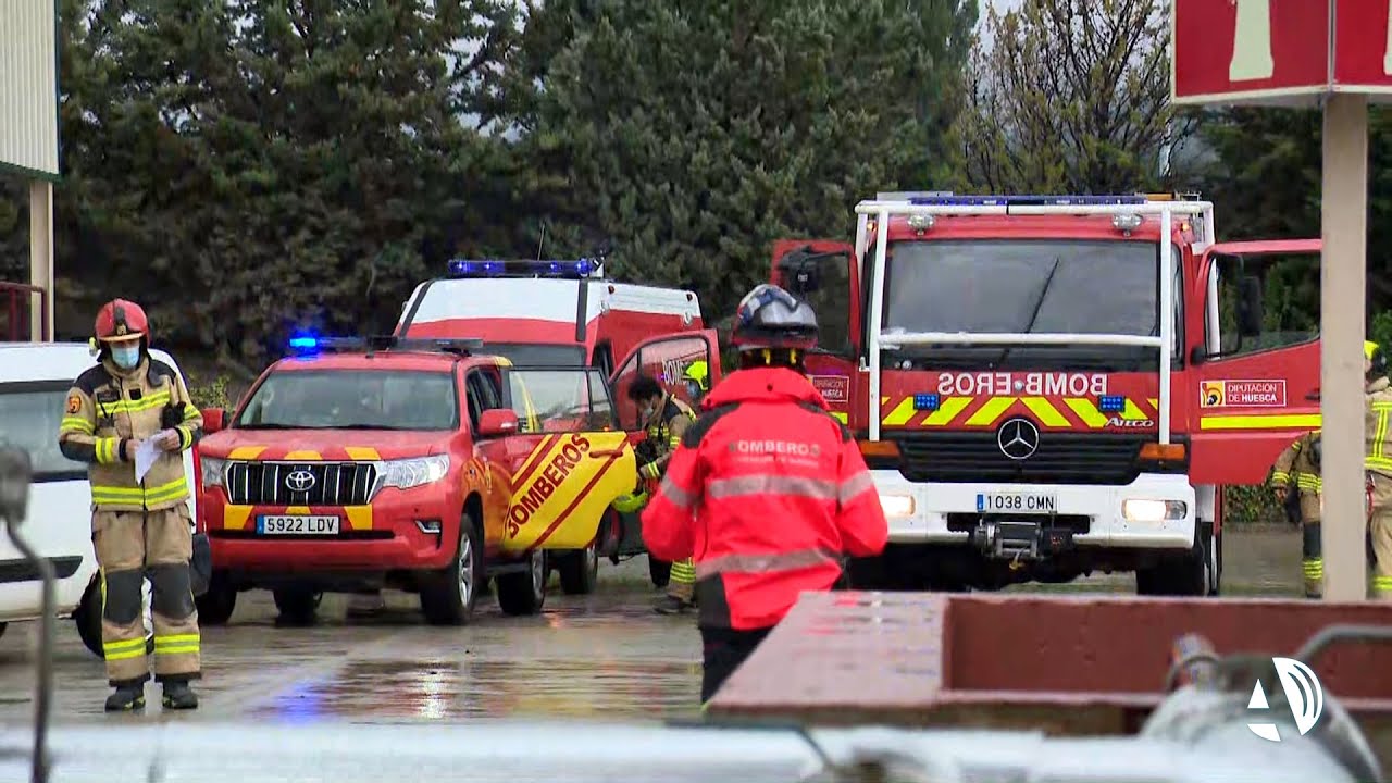 Sabiñánigo protagoniza un simulacro de emergencia química junto al 112 Aragón
