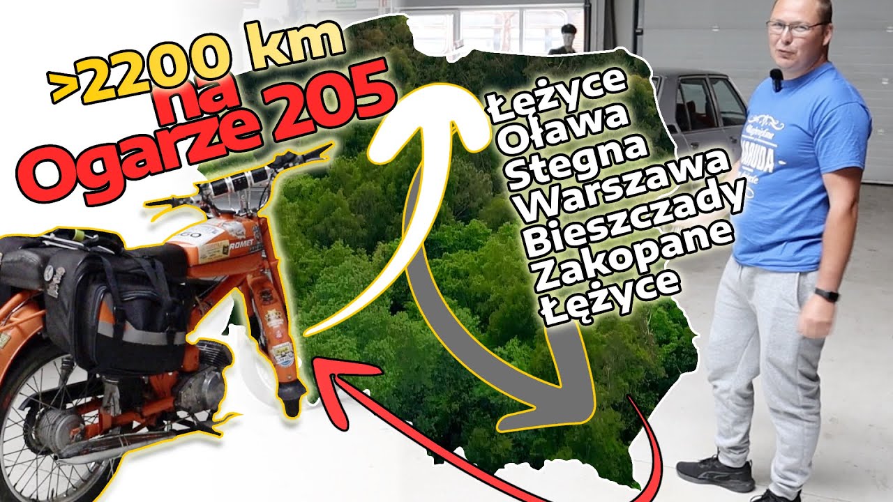 Romet Ogar 205 i podróż przez całą Polskę | plus przyczepka | Rajd Koguta