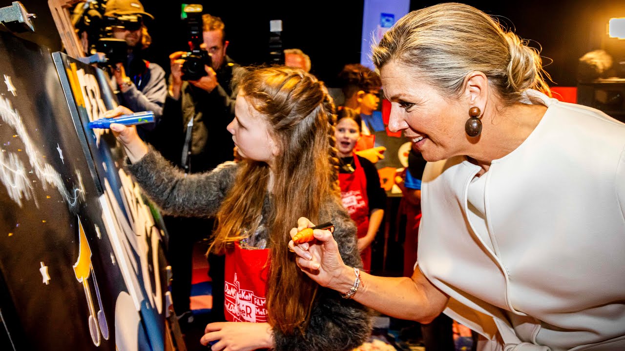 Koningin Maxima bij inspiratiesessie Meer Cultuur en Kunst in de Klas