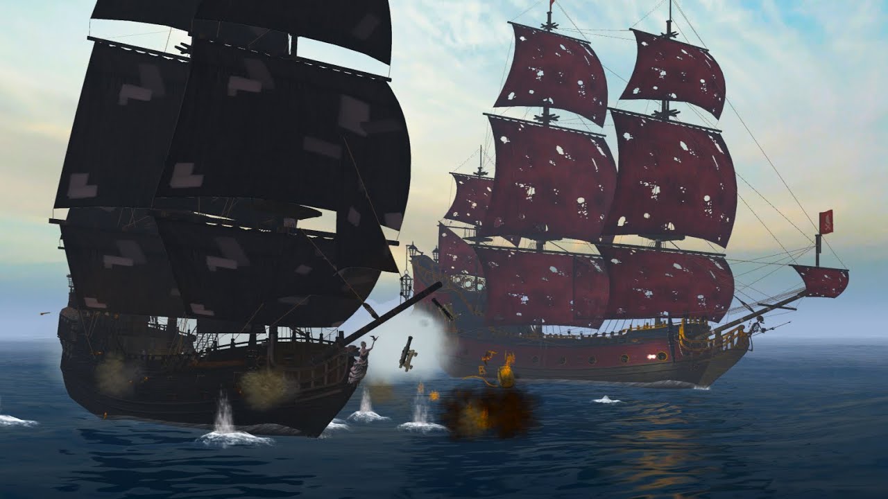 The Queen Anne's Revenge vs The Black Pearl | Pirates of the Caribbean Cinematic Battle