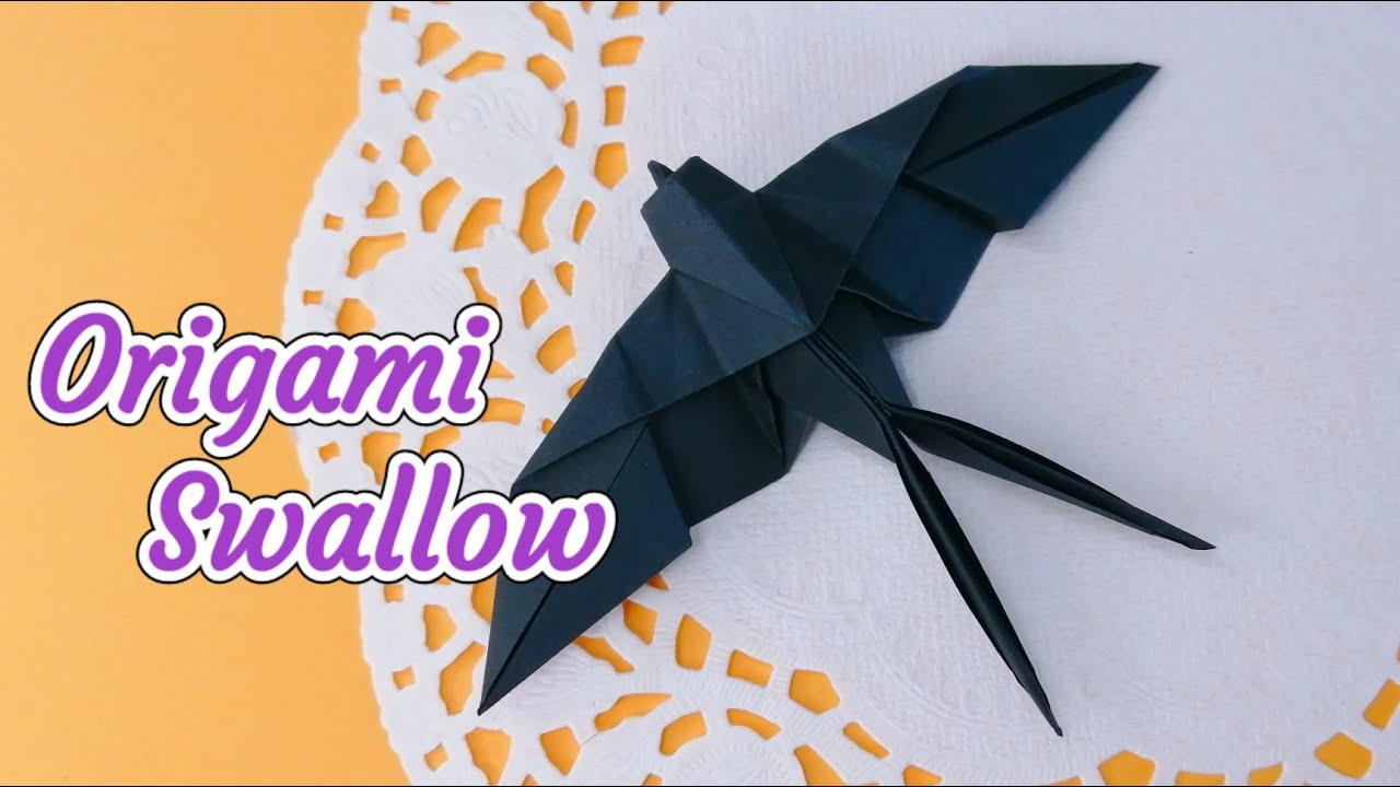 Origami Swallow  | How to make a paper swallow | Origami tutorial