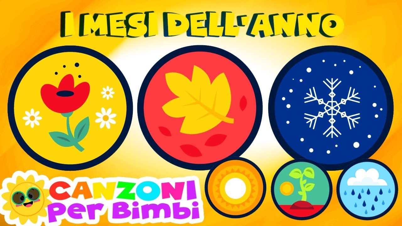 CANZONI PER BAMBINI ♫  I 12 Mesi dell'anno