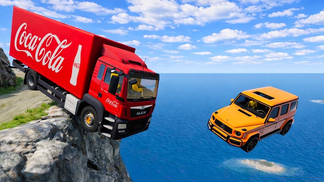 BeamNG Drive | Insane Mountain Crash 💥 Truck vs Flying Car #108!