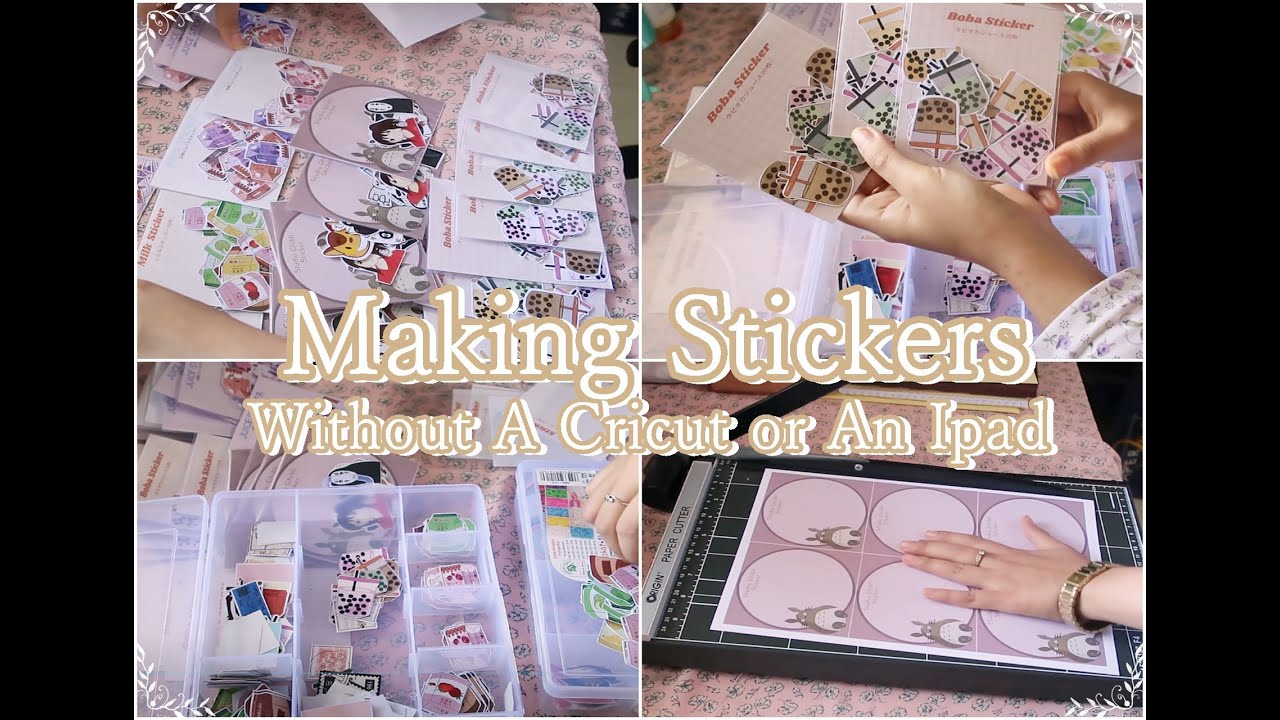 Studio Vlog #6 Making stickers, printing & packaging | Without A Cutting Sticker Machine | Eng Sub