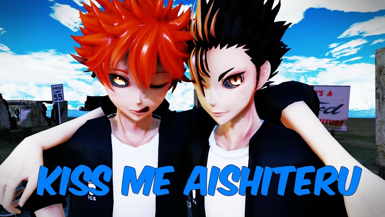 【Haikyuu MMD】 Kiss Me Aishiteru 『Hinata and Nishinoya』
