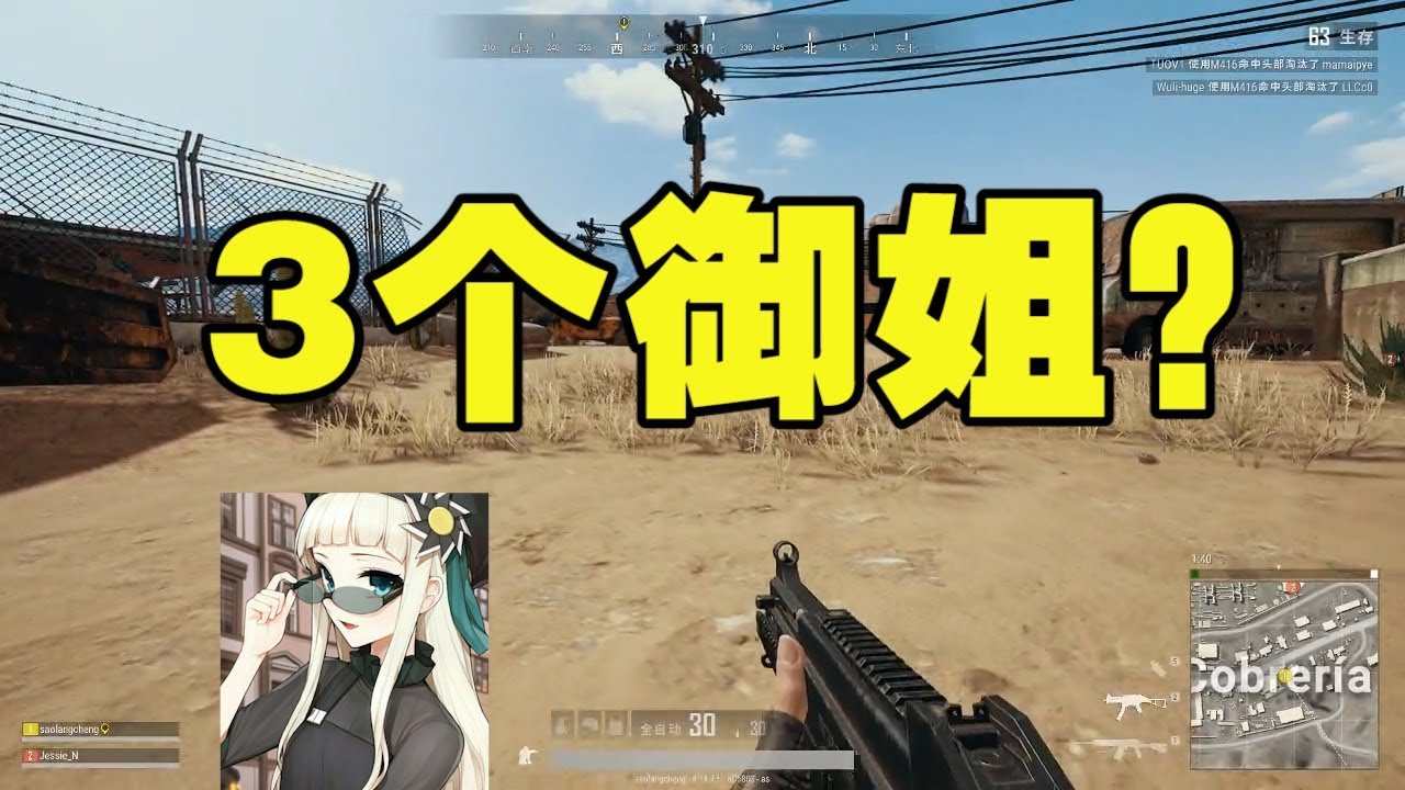 绝地求生：和三个御姐一起吃鸡是什么体验？前方御姐控福利请系好安全带