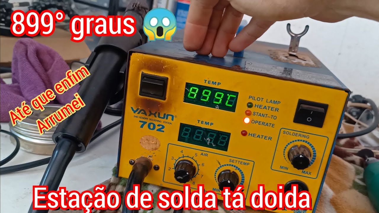 yaxun 702, fica doida subindo a temperatura, não desliga, como trocar o bocal soprador térmico 🙂👍