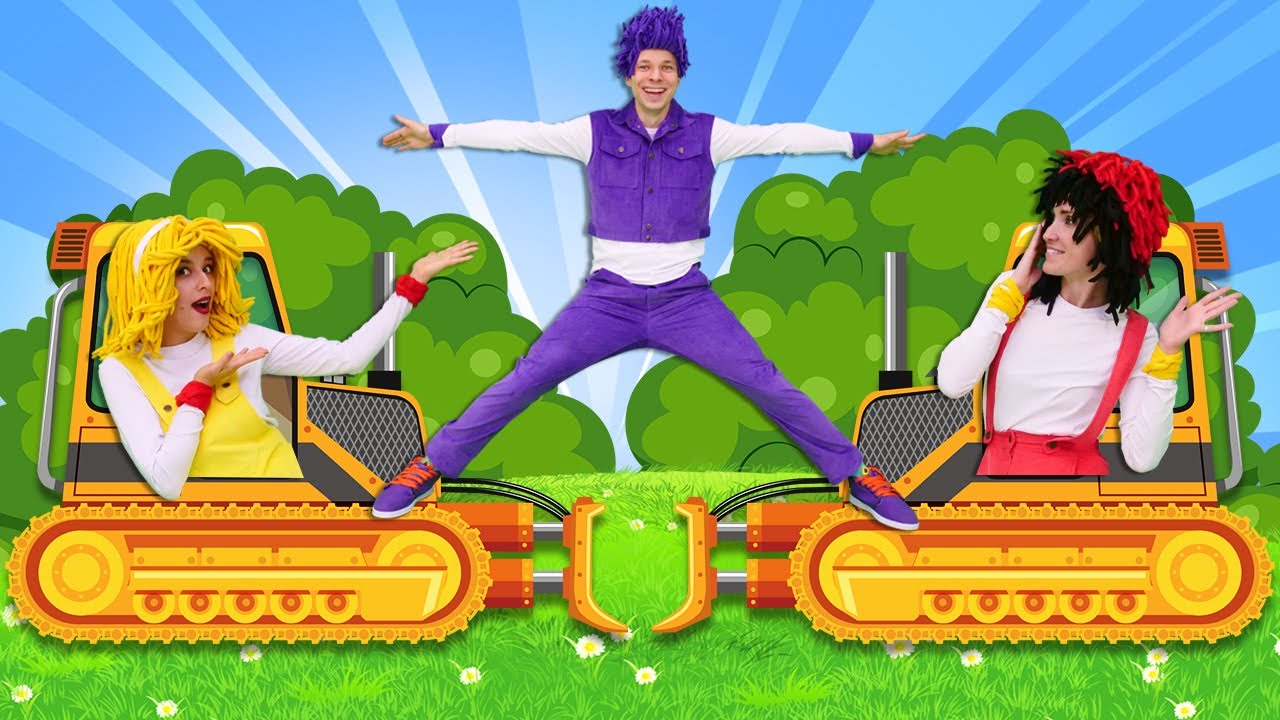 Рабочие машины - Бульдозер! Развивающие песенки про машинки и мультфильмы для детей