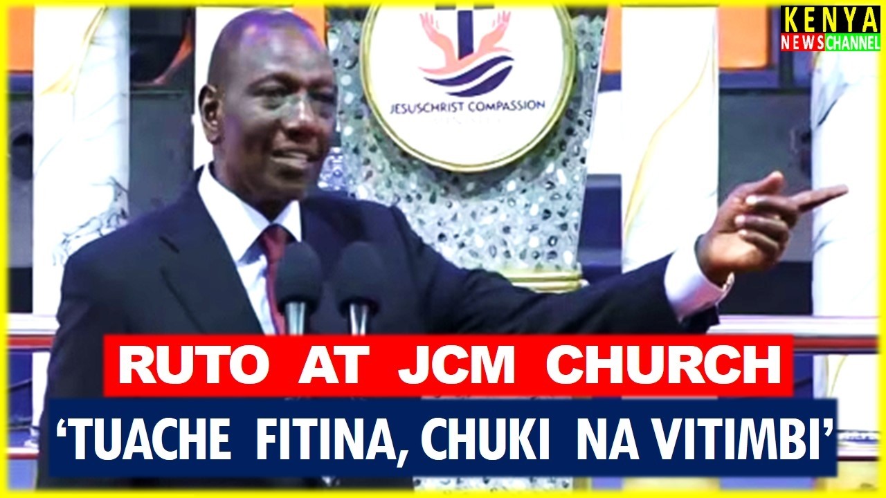 Ruto ANGRY speech today at JCM Lecturing Kiambu Leaders in Bishop Ben Kiengei Church