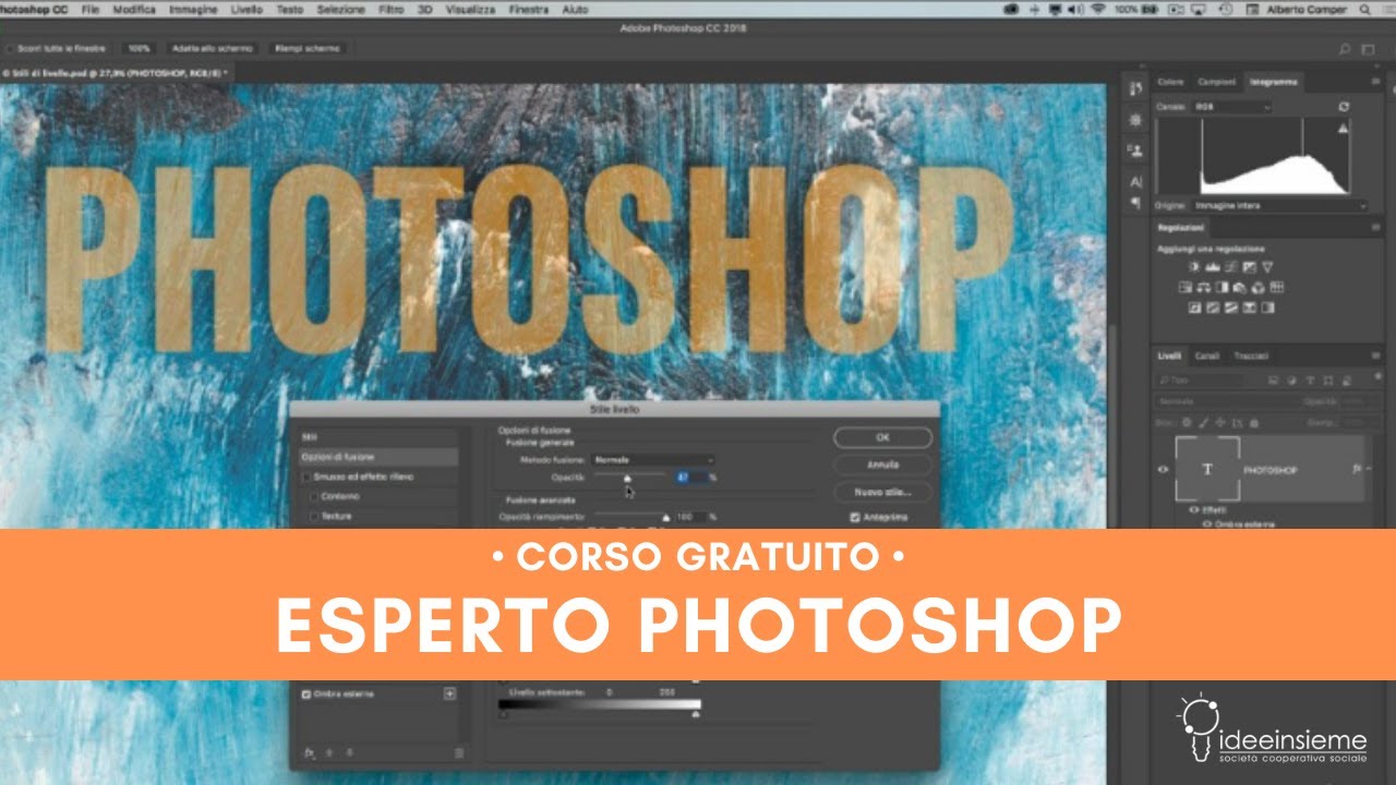 Presentazione corso Esperto Photoshop - Gratuito | Idee Insieme soc.coop.soc.