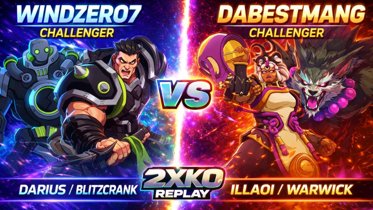 Windzero7 vs DaBestMang — High-Level Challenger Ranked FT2 | Darius/Blitz vs Illaoi/Warwick | 2XKO