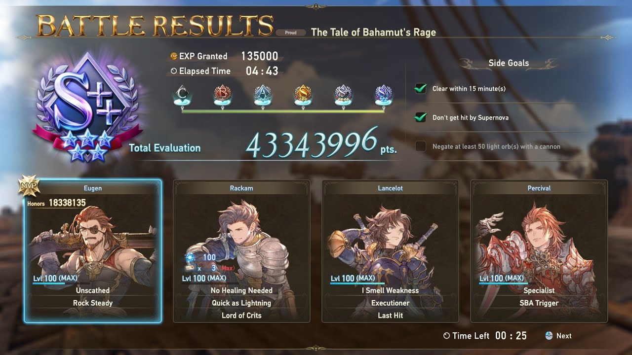 granblue fantasy relink - eugen (glass cannon) singleplayer w/ AI vs proto bahamut (4m43s)