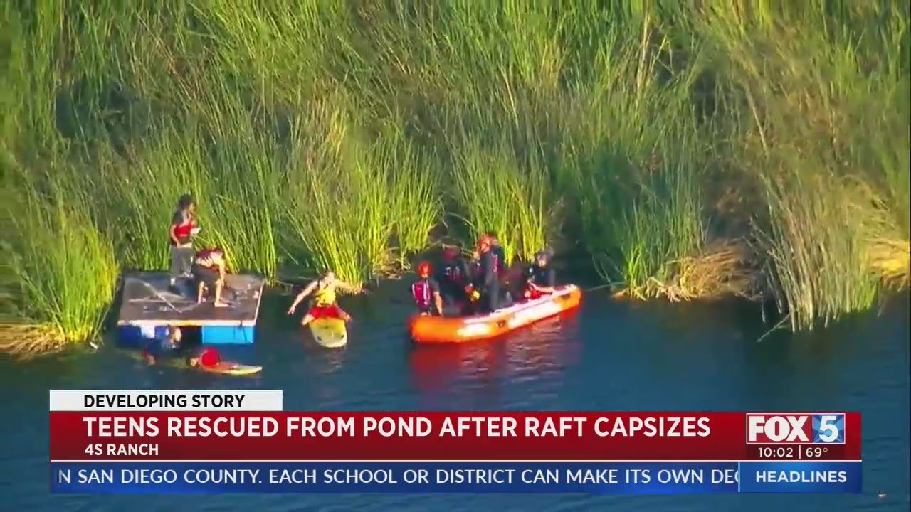 5 Teens Rescued After Makeshift Raft Capsizes On Pond In 4S Ranch
