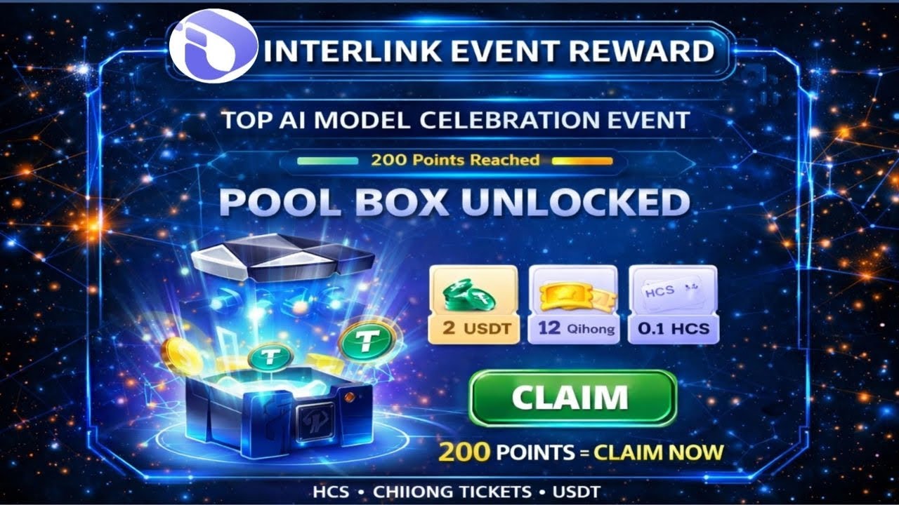 InterLink Pool Box Claim Full Process | 200 Points Reward Claim | HCS, Qihong, USDT Rewards