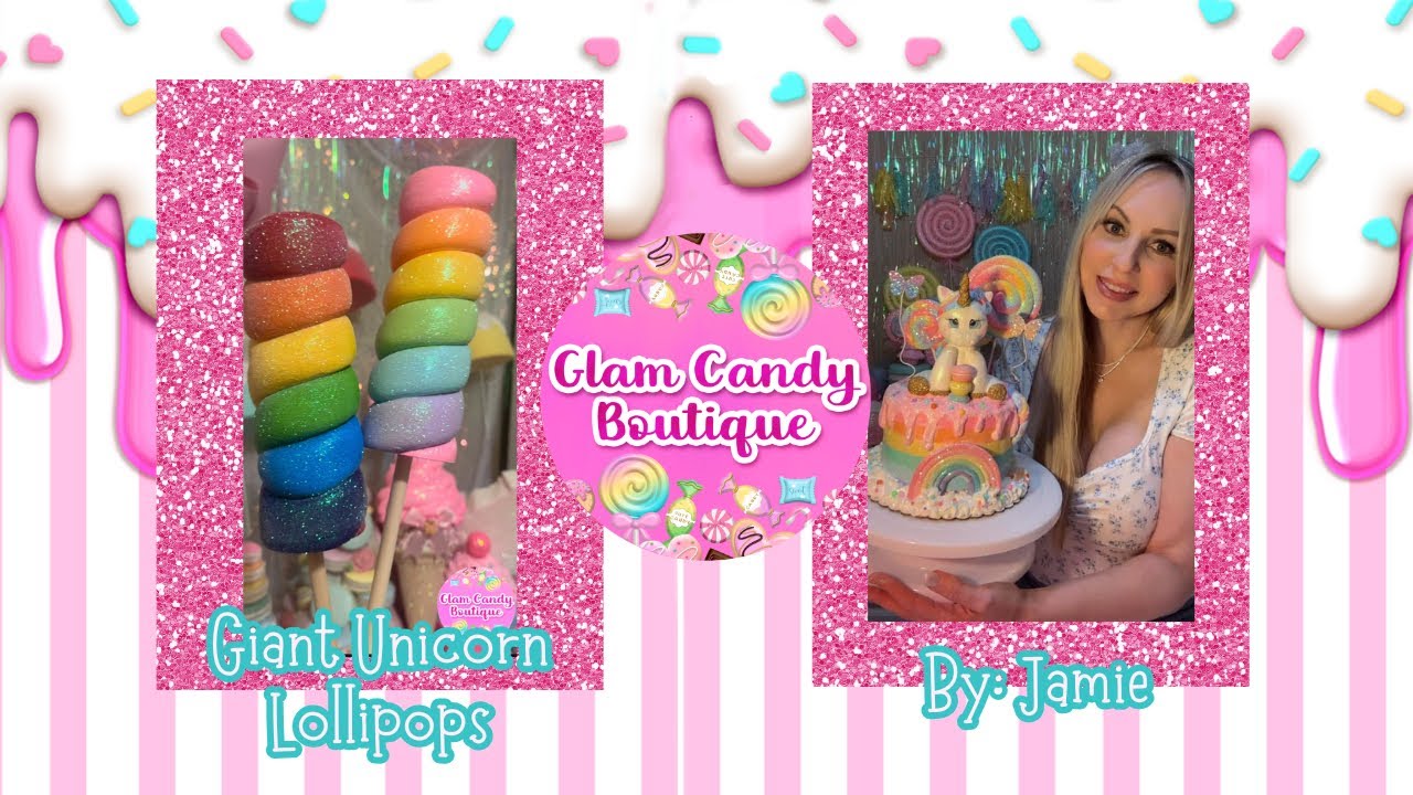Поддельные леденцы в форме радуги-единорога — Candy Land Decorations
