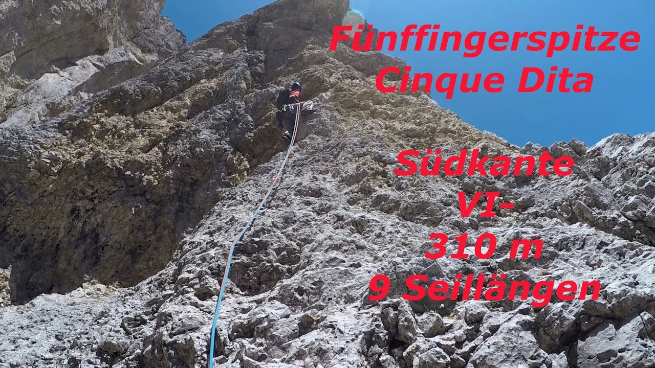 Südkante Ringfinger, Fünffingerspitze, Cinque dita