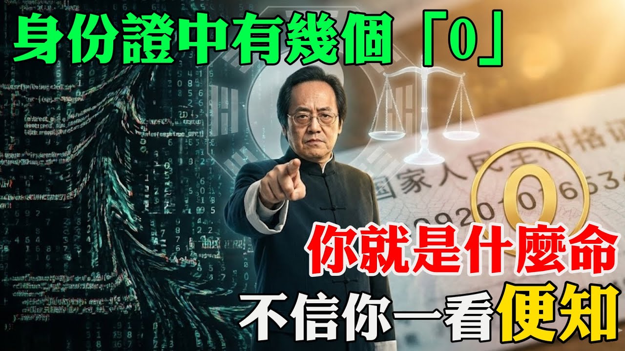 倪海廈解密《天紀》：這不是迷信是「數理物理」！身份證號碼裡有幾個「0」，你就是什麼命！富貴、勞碌、上等命，隱藏在你的人身代碼中！