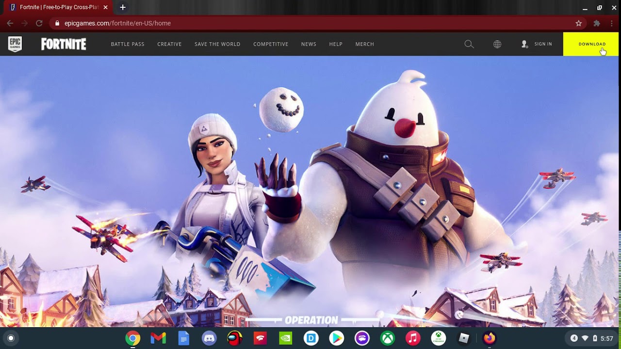 How to get the Epic Games launcher on chromebook