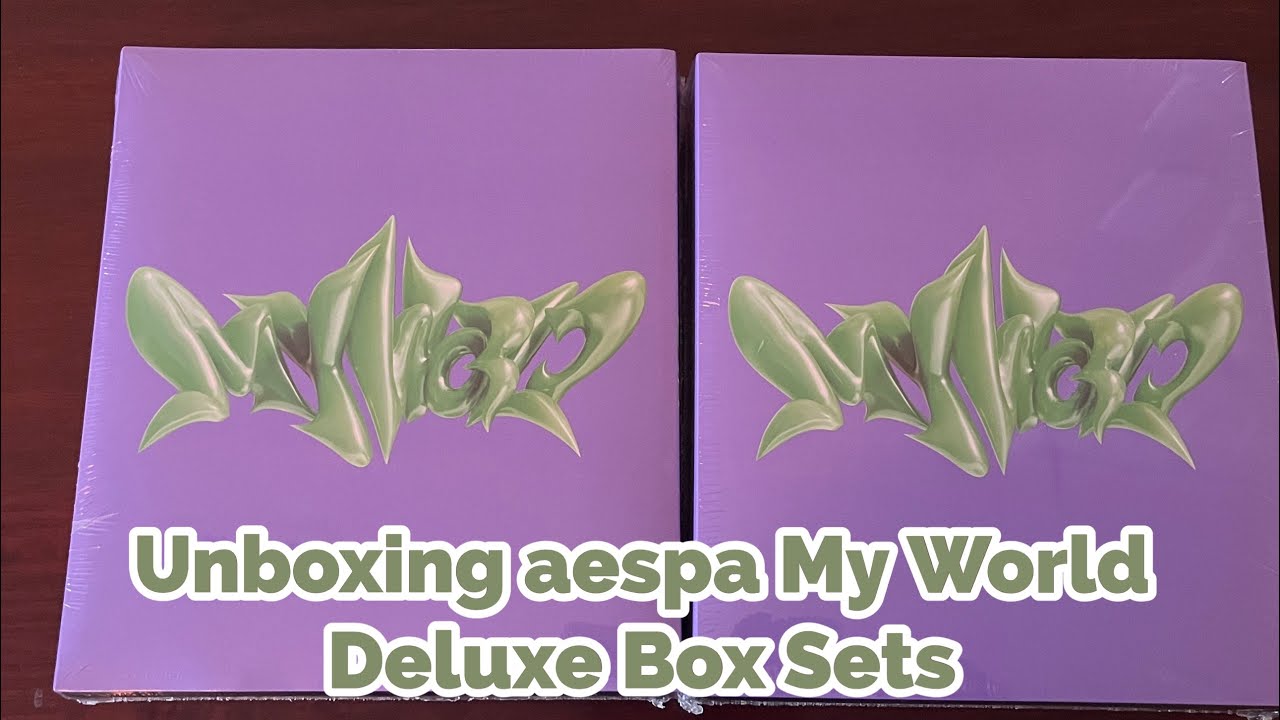 [Unboxing] aespa ⟡ My World Deluxe Box Sets ♡ SM Global Shop Exclusive Photocards