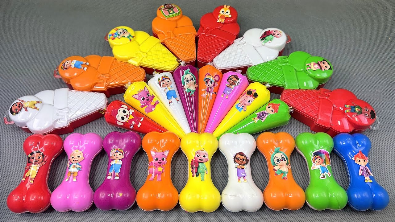 Hunting Cocomelon, JJ, TomTom and YoYo in Bright Rainbow Slime ASMR