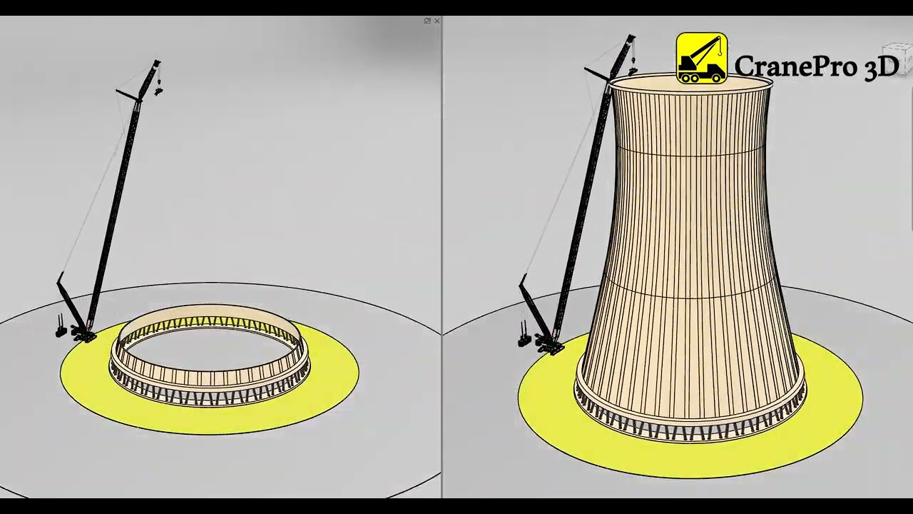 Nuclear Tower Demolition Using One CC3800 Crane