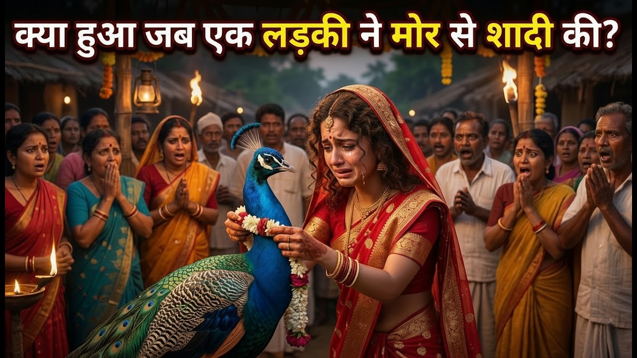 मोर बना दूल्हा!🦚 आखिर क्या हुआ जब एक लड़की ने मोर से शादी की? | Bedtime Stories
