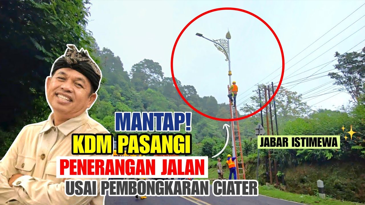 Langsung Dipasang Lampu Penerangan Jl Ciater Subang Setealh Pembongkaran Agar Jalan aman dari Begal