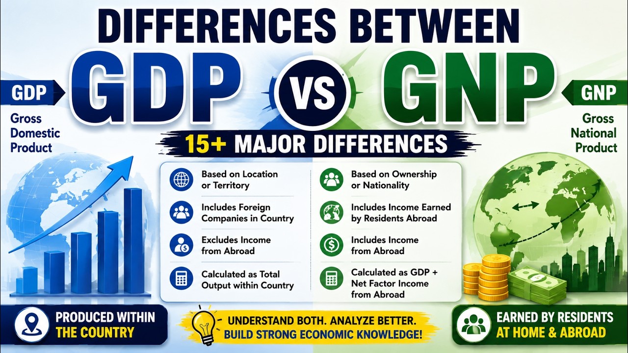 Differences between GDP and GNP