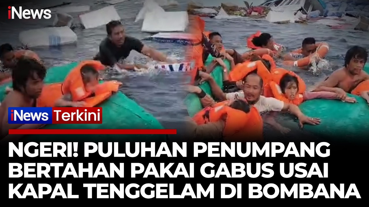 Detik-Detik Kapal KM Cahaya Intan Celebes Tenggelam di Bombana, Penumpang Terapung di Tengah Laut