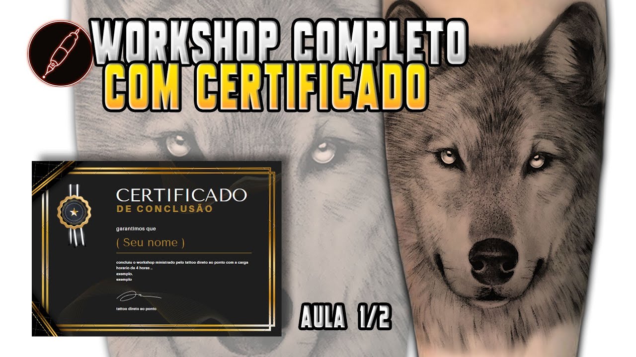 Como fazer tatuagem de lobo, workshop completo 1/2