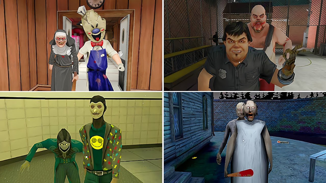 Duo Enemies Team Up Battle Jumpscares | Ice Scream 8 VS Mr. Meat 2 VS Smiling X Corp 2 VS Granny 3