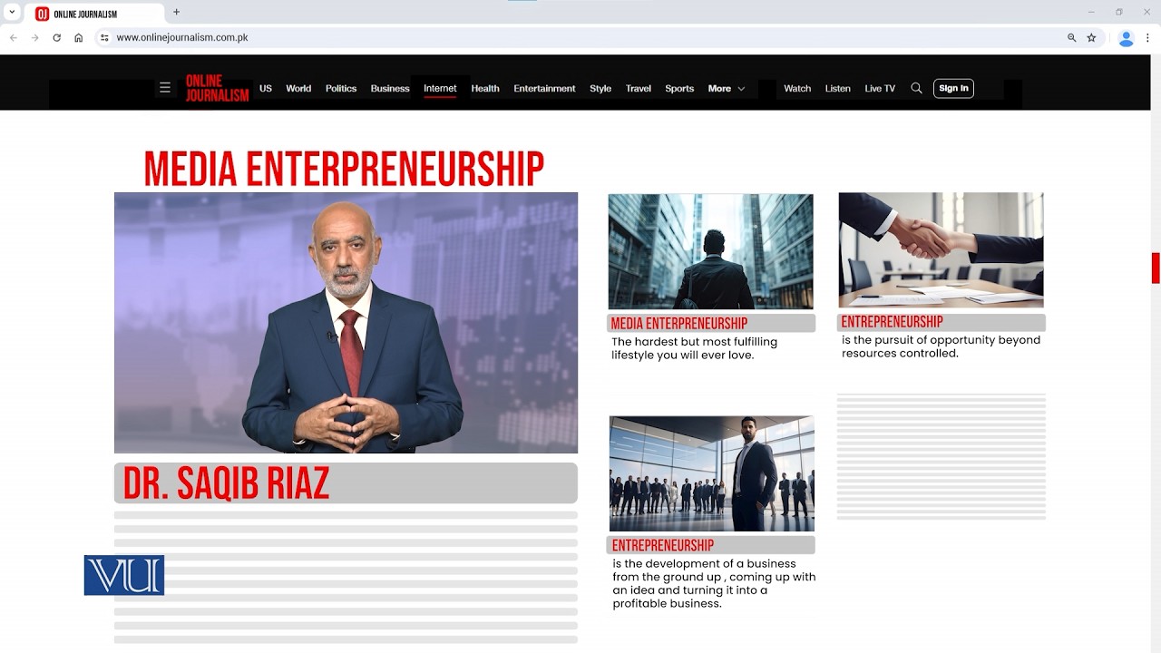 Media Entrepreneurship | Online Journalism | MCM517_Topic106